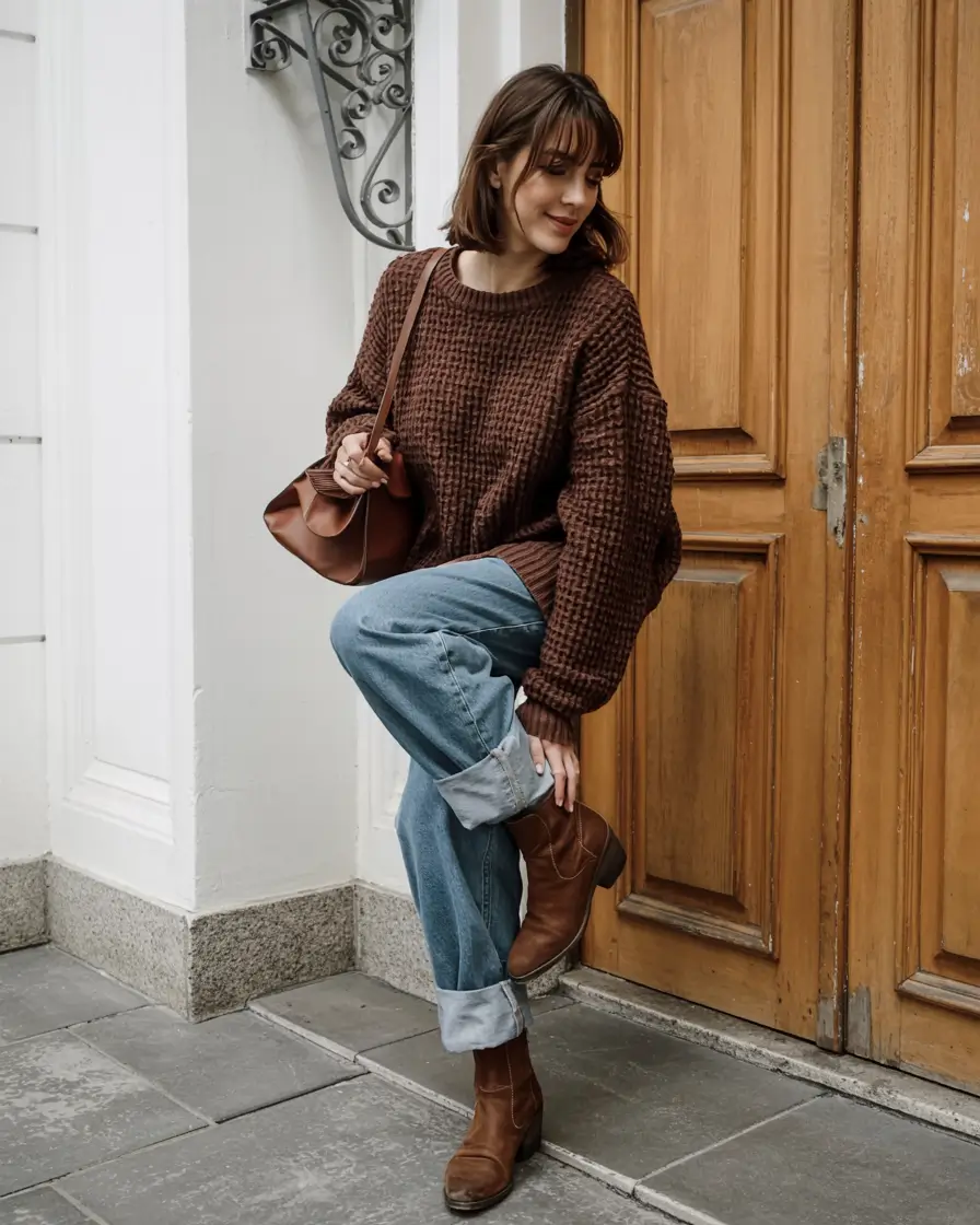 Rustic Textures and Rolled Denim