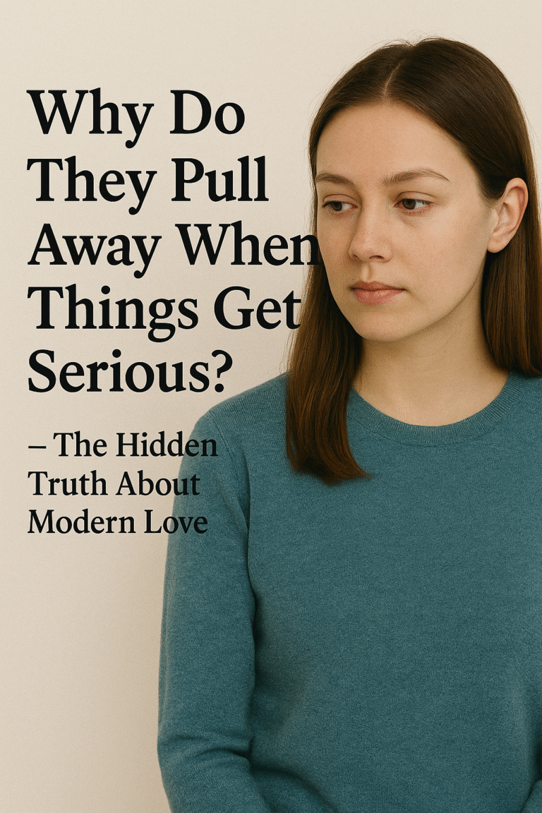 Why Do They Pull Away When Things Get Serious?” — The Hidden Truth About Modern Love