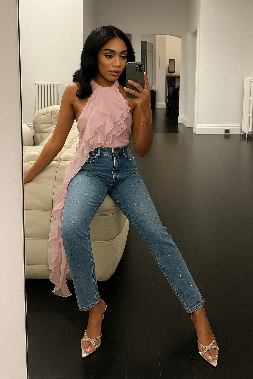 Statement Top + Jeans