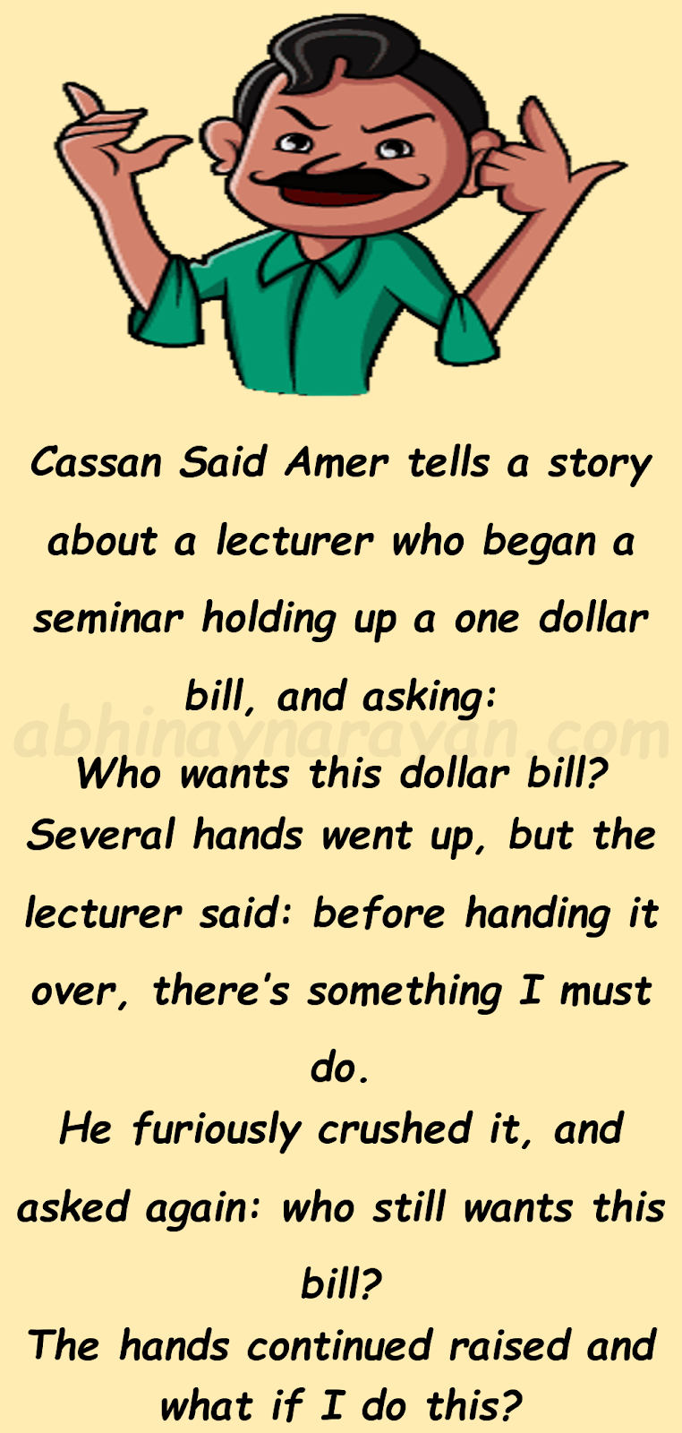 Amer tells a story