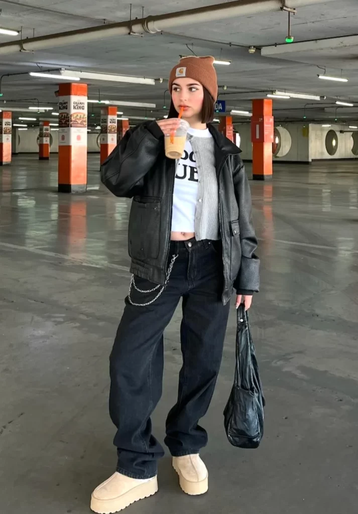 Oversized Jacket + Graphic Tee