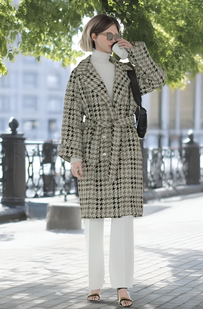 Houndstooth Overcoat