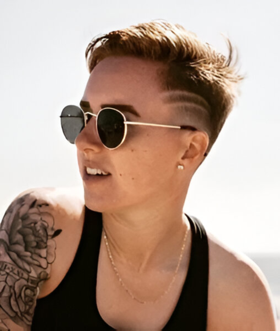 Short Hair Tomboy Style with Edgy Undercut and Playful Texture